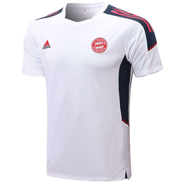 Bayern munich di Baviera pre-partita allenamento calcio uniforme da uomo abbigliamento sportivo magliette sportive maglia bianca 2022-2023